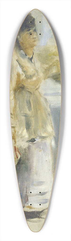 Pierre-Auguste Renoir - Woman by a Fence 39.3 inch art pintail longboard deck