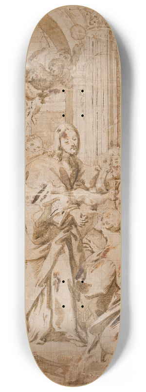Girolamo Bonini - Religious Scene 8.25 inch art skate deck
