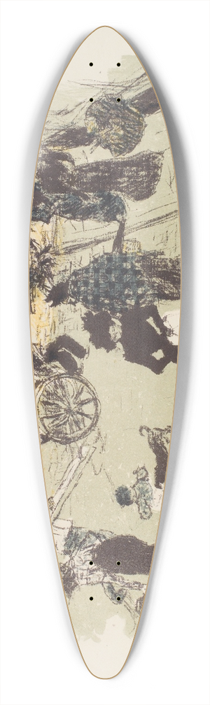 Pierre Bonnard - Coin de rue 39.3 inch art pintail longboard deck