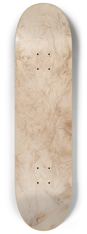 Girolamo Da Carpi - Soldiers Carrying Urns 8.25 inch art skate deck