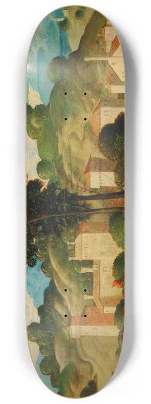 Girolamo da Santacroce - Landscape with Rider 8.25 inch art skate deck
