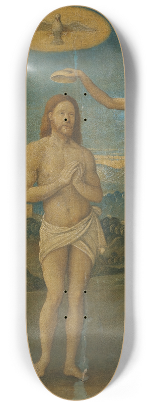 Girolamo da Santacroce - The Baptism Of Christ 8.25 inch art skate deck