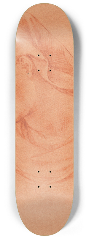 Girolamo Macchietti - Head of a Mourning Woman in Profile to the Left 8.25 inch art skate deck