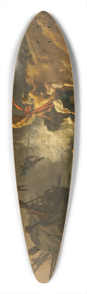Pierre-Jacques Volaire - Shipwreck 39.3 inch art pintail longboard deck