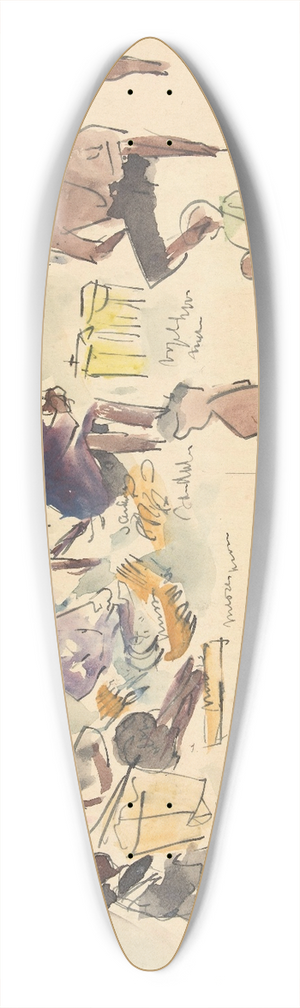 Pierre Jean Apol - Inlandse figuren 39.3 inch art pintail longboard deck