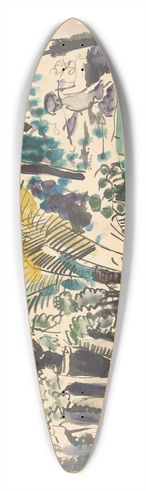 Pierre Jean Apol - Landschap met palmen 39.3 inch art pintail longboard deck