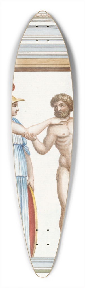 Pierre-Jean Mariette - Athena and Hercules depicted within a niche. 39.3 inch art pintail longboard deck