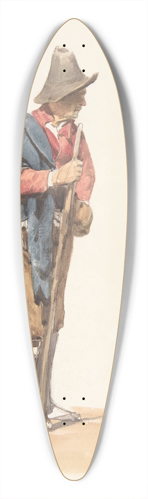 Pierre Louis Dubourcq - Italian Farmer 39.3 inch art pintail longboard deck