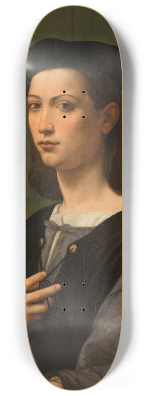 Giuliano Bugiardini - Portrait of a young gentleman 8.25 inch art skate deck