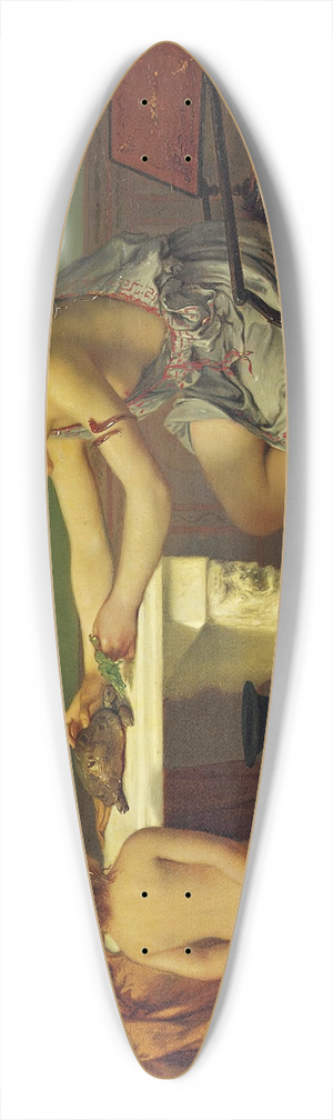 Pierre Olivier Joseph Coomans - Feeding The Turtle 39.3 inch art pintail longboard deck