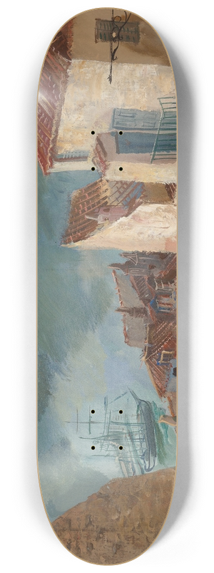 Alexandre Jacovleff - Le port de Calvi 8.25 inch art skate deck Alexandre Jacovleff - Le port de Calvi 8.25 inch art skate deck