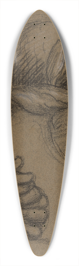 Pierre Puvis de Chavannes - Etude de tte et de mains 39.3 inch art pintail longboard deck