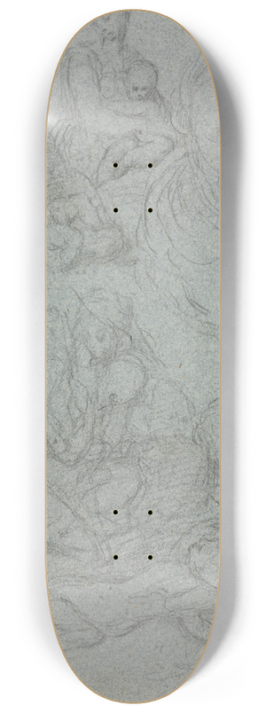 Giulio Campi - Sketches of Virgin and Child 8.25 inch art skate deck