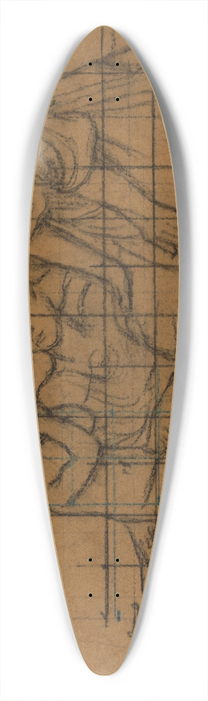 Pierre Puvis de Chavannes - Groupe compos de deux femmes et dun enfant 39.3 inch art pintail longboard deck