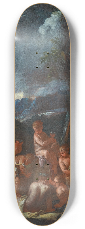 Giulio Carpioni - Bacchanal with putti 8.25 inch art skate deck