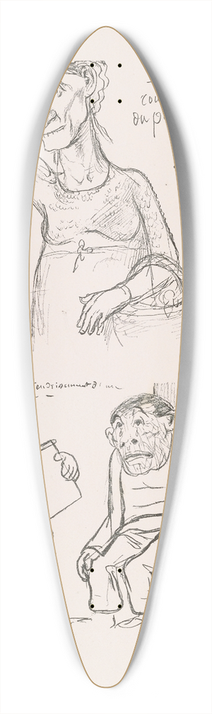 Pierre Puvis de Chavannes - Les caricatures de Puvis de Chavannes Pl.17 39.3 inch art pintail longboard deck