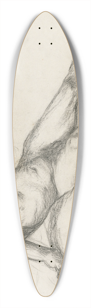 Pierre Puvis de Chavannes - Study for The War 39.3 inch art pintail longboard deck