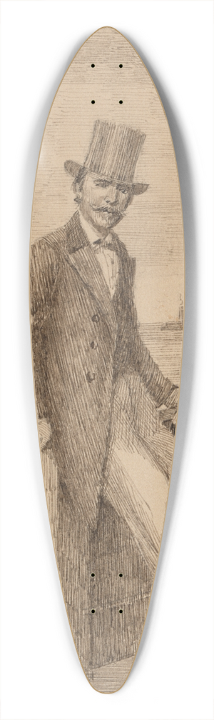 Pierre-Victor Galland - Raphael Semmes 39.3 inch art pintail longboard deck