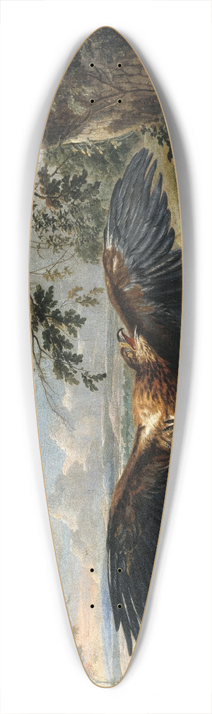 Pieter Boel - Fight between Eagles 39.3 inch art pintail longboard deck