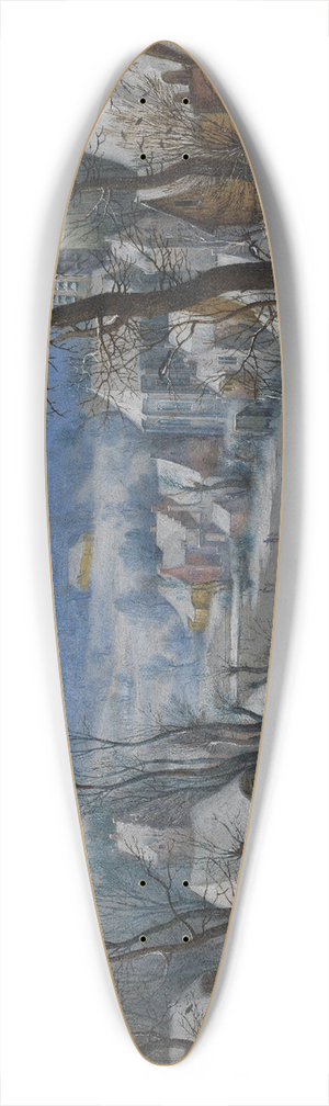 Pieter Bruegel The Elder - Winter Scenery 39.3 inch art pintail longboard deck