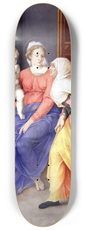 Giulio Clovio - Holy Family with Santa Isabel and San Juanito 8.25 inch art skate deck Giulio Clovio - Holy Family with Santa Isabel and San Juanito 8.25 inch art skate deck