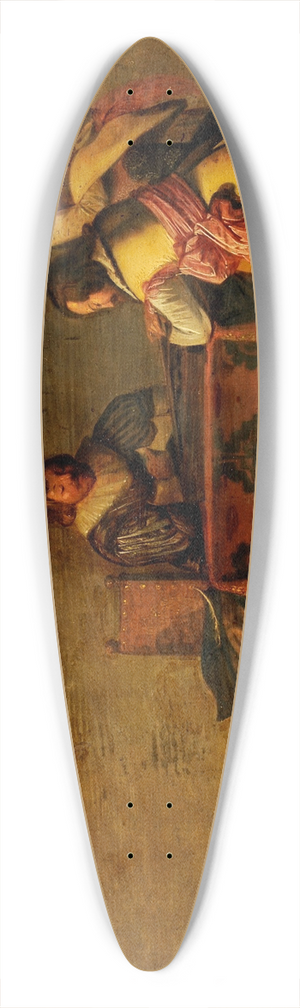 Pieter Codde - Tric Trac Player 39.3 inch art pintail longboard deck