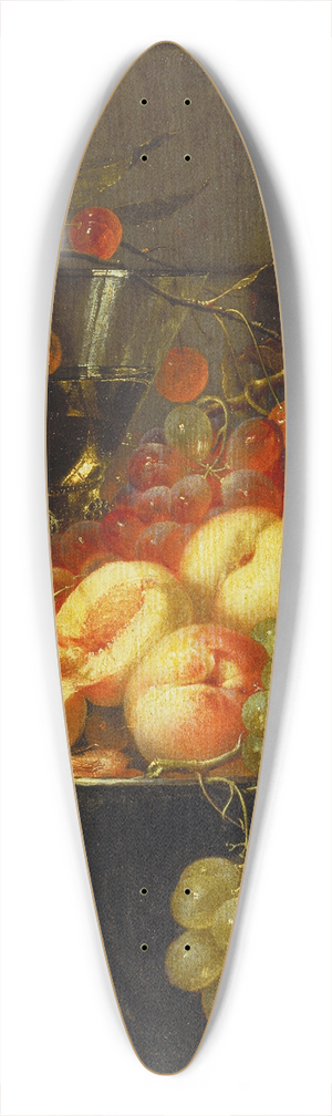 Pieter de Ring - Still Life with Fruit and a Cherry Branch over a Berkemeyer Glass 39.3 inch art pintail longboard deck
