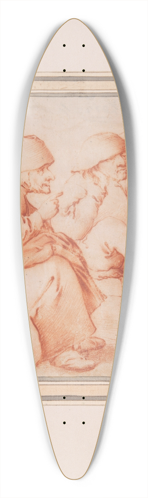 Pieter Jansz. Quast - Old Peasant CoupleSeated 39.3 inch art pintail longboard deck