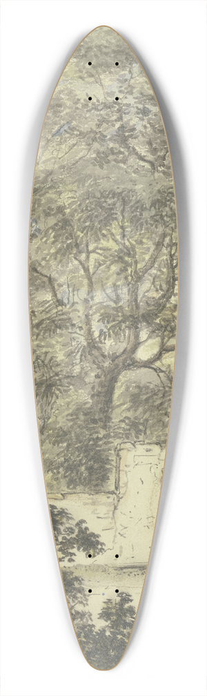 Pieter Moninckx - Klosterhof mit betendem Mnch 39.3 inch art pintail longboard deck