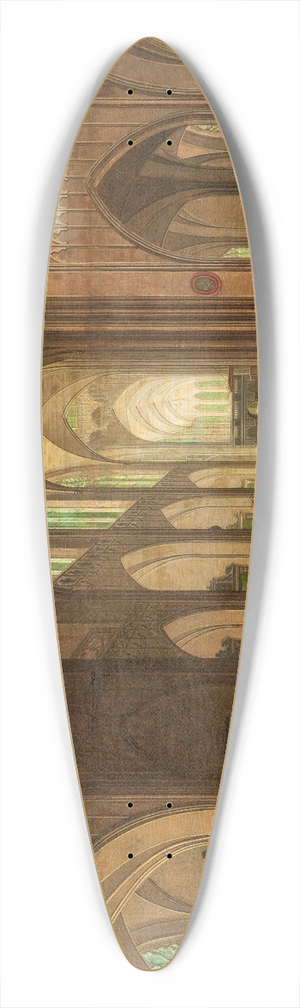 Pieter Neeffs the Elder - Church interior 39.3 inch art pintail longboard deck