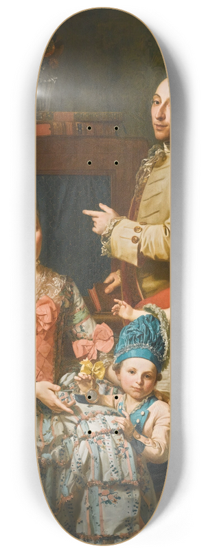 Giuseppe Baldrighi - Portrait Of Antonio Ghedini And His Family 8.25 inch art skate deck Giuseppe Baldrighi - Portrait Of Antonio Ghedini And His Family 8.25 inch art skate deck