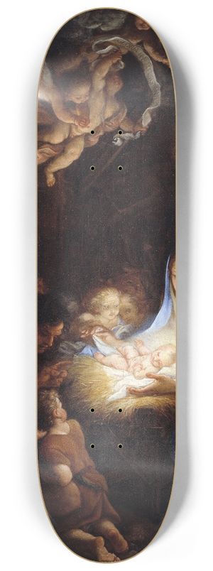 Giuseppe Bartolomeo Chiari - The Adoration of the Shepherds 8.25 inch art skate deck
