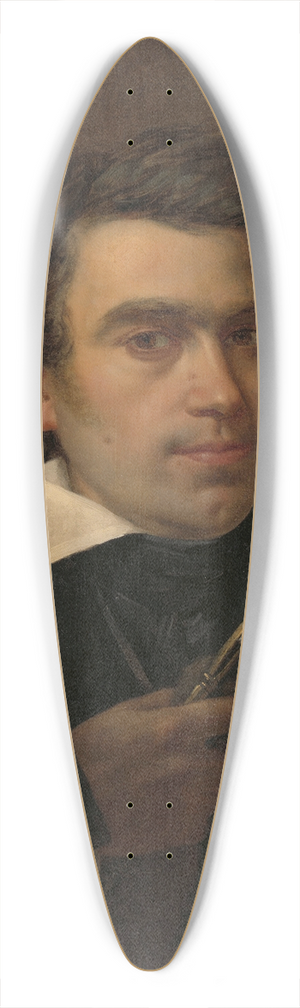 Pieter van Hanselaere - Self Portrait 39.3 inch art pintail longboard deck