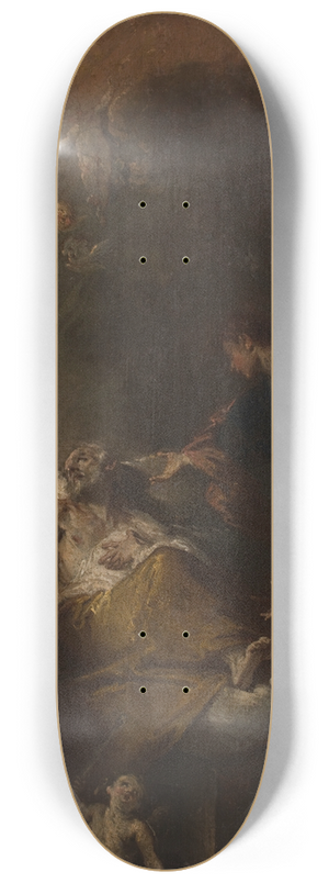 Giuseppe Bazzani - Death of Saint Joseph 8.25 inch art skate deck
