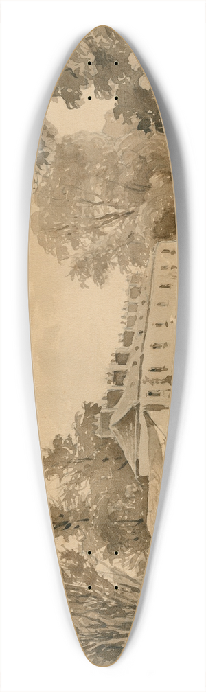 Pieter van Loon - De weg tussen Acton en Londen 39.3 inch art pintail longboard deck