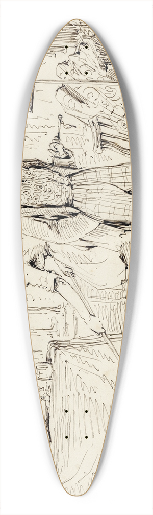 Pieter van Loon - Karik., student na het examen 39.3 inch art pintail longboard deck