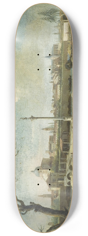 Giuseppe Bernardino Bison - Capriccio mit der Ansicht von Padua 8.25 inch art skate deck