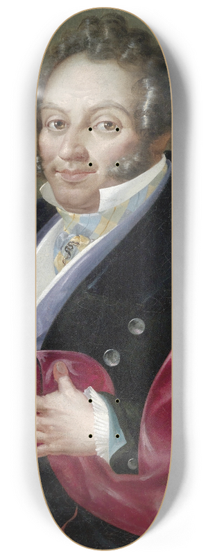 Giuseppe Bernardino Bison - Portrait eines Herren 8.25 inch art skate deck