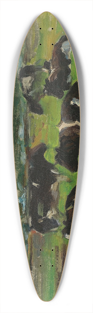 Piet Mondrian - Landscape With Group Of Five Cows 39.3 inch art pintail longboard deck