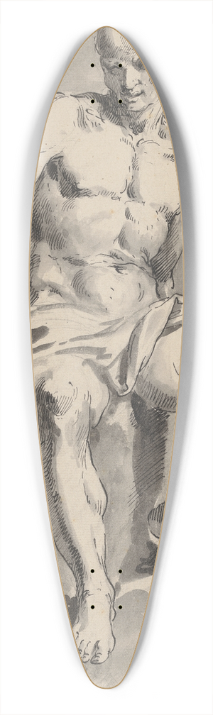 Pietro Antonio Novelli - A Seated Slave 39.3 inch art pintail longboard deck