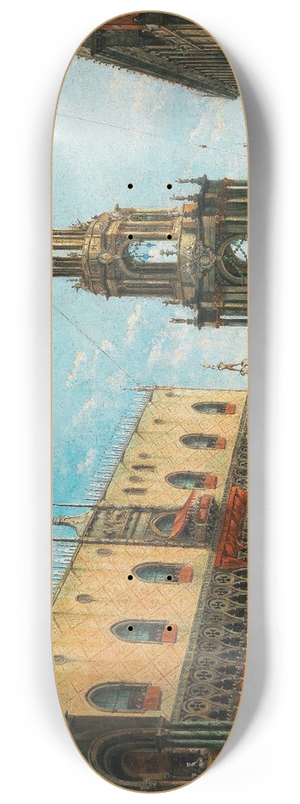 Giuseppe Bernardino Bison - The Giovedi Grasso Festival before the Ducal Palace in Venice 8.25 inch art skate deck