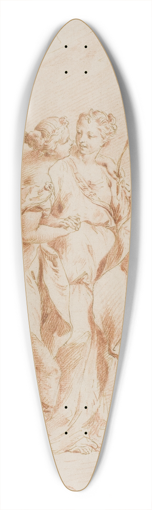 Pietro Antonio Novelli - Freden og Retfrdigheden omfavner hinanden 39.3 inch art pintail longboard deck