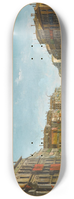 Giuseppe Bernardino Bison - The Regatta on Grand Canal, Venice 8.25 inch art skate deck