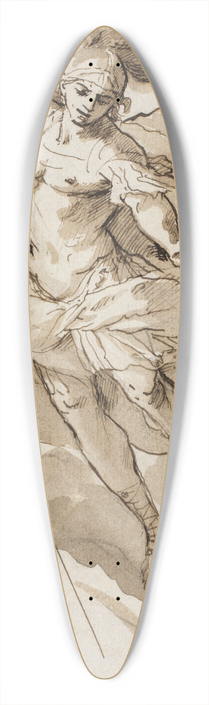 Pietro Testa - St Michael 39.3 inch art pintail longboard deck
