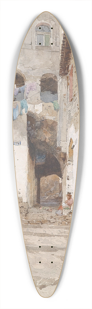 Pio Joris - Huser in Terracina 39.3 inch art pintail longboard deck