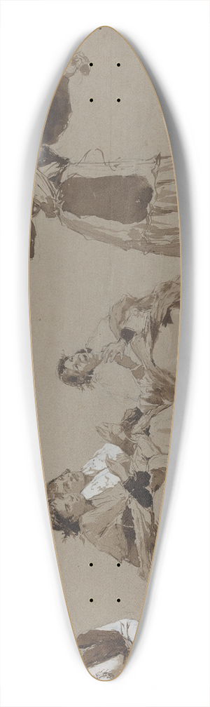 Pio Joris - Spanish Dancers 39.3 inch art pintail longboard deck