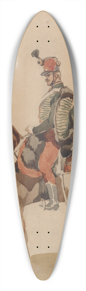 Piotr Michaowski - Austrian Hussar on a bay horse 39.3 inch art pintail longboard deck