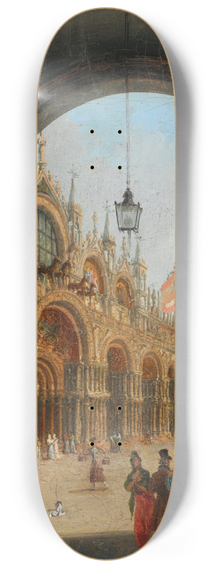 Giuseppe Borsato - Venice, a View of the Piazzetta di San Marco from the Arco dellOrologio 8.25 inch art skate deck Giuseppe Borsato - Venice, a View of the Piazzetta di San Marco from the Arco dellOrologio 8.25 inch art skate deck