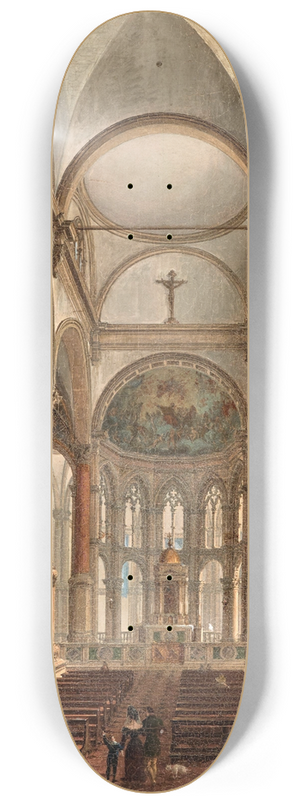 Giuseppe Borsato - Venice, interior of the Church of San Zaccaria 8.25 inch art skate deck