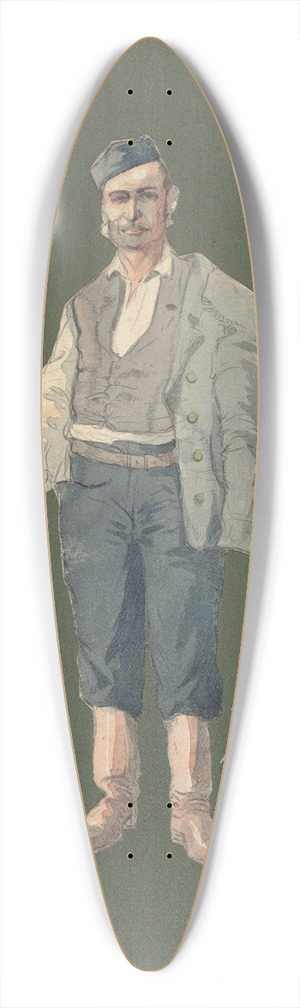 Pipein Gamba - Stalliere 39.3 inch art pintail longboard deck